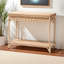 Table d'appoint Comesanas en rotin naturel avec boucles, H 33,26 po x l 41,55 po x P 17,03 po