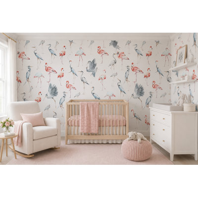 Papier peint amovible Brazell Flamants