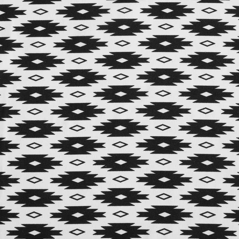 Wrangler Printed Cozy Novelty Sheet Sets, Full Sheet Set with 2 Pillowcases, Black Geometric