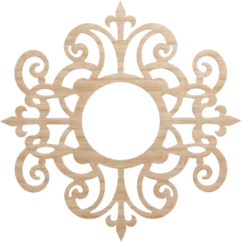 Dijon Wood Fretwork Pierced Ceiling Medallion, Alder, 36" H x 36" W x 0.38" D