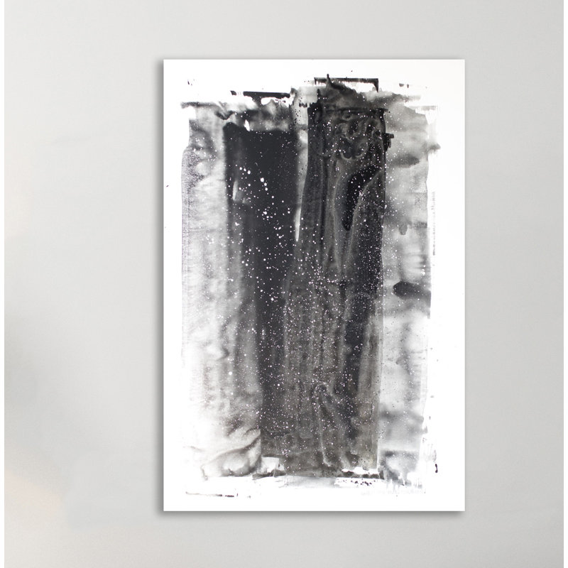 «Black and White», reproduction de peinture acrylique sur toile tendue, H 60 po x l 40 po