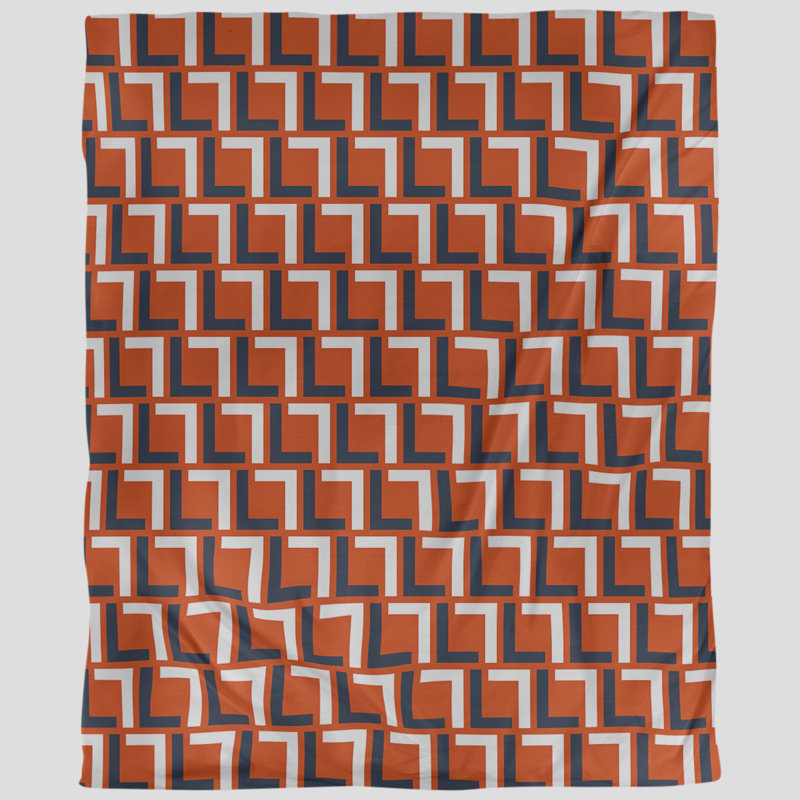 Housse de couette simple, Microfibre, Housse de couette grand, Bleu marine / blanc / orange