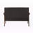 Harton Brown Leather Loveseat with Square Arms, 31.46'' H X 44.52'' W X 29.39'' D-1827378565