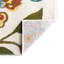 Tapis champêtre et floral de couleur ivoire / rouge vif-71271432
