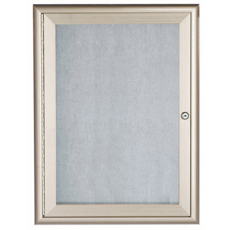 Tableau d’affichage mural fermé, Argent, H 3 pi x l 2 pi x P 2 po