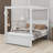 Wood Canopy Bed With Two Drawers