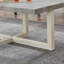 Ensemble de tables basses 3 pièces Luno, table basse et deux tables de bout, faux béton et blanc Luno