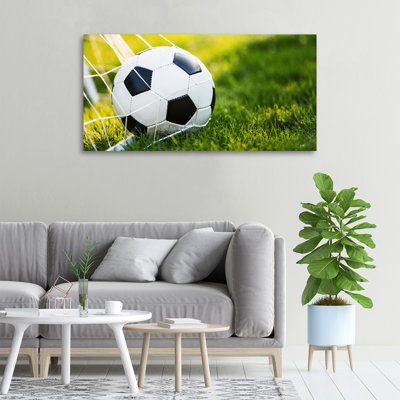 Ball in the Goal 1 Piece Wall Art on Canvas