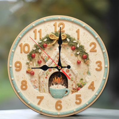 Horloge de Noël-Maison-pain d'épices-Maison