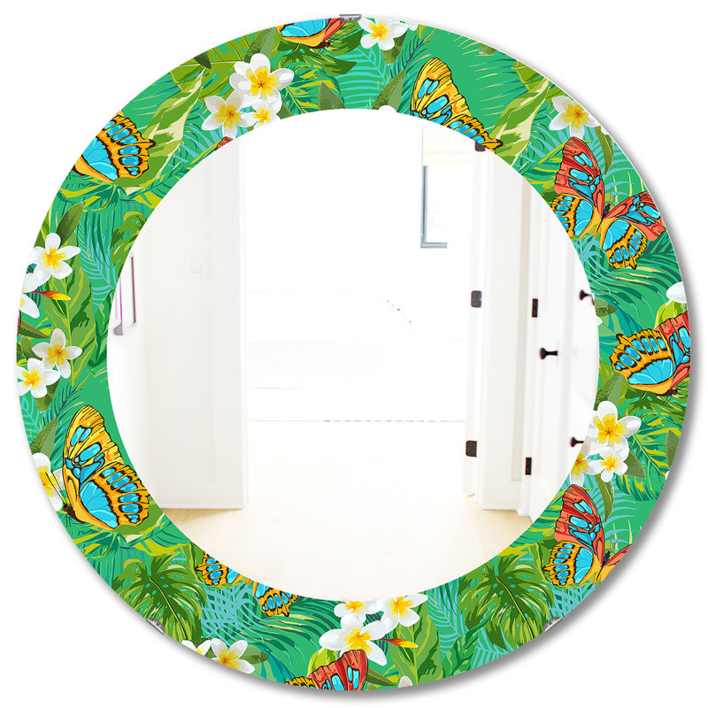 Miroir d'appoint Tropical, H 31,5 po x l po