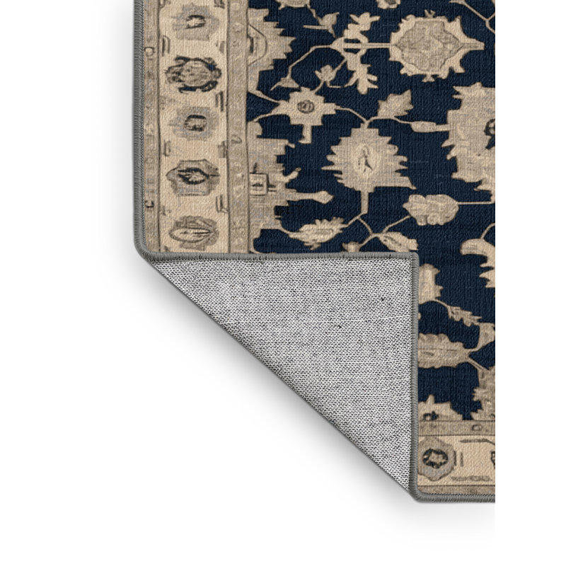 Tapis gris lavable à la machine, Rectangulaire 7 pi x 10 pi