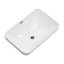 Lavabo de salle de bain encastré en céramique 22,05 po x 15,36 po x 6,7 po - vasque en porcelaine blanche, conception sans couture pour comptoir de meuble-lavabo-131006837