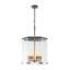 Luminaire suspendu en verre biseauté 6 lumières