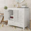 Meuble-lavabo simple 36 po avec plateau en céramique Rosine