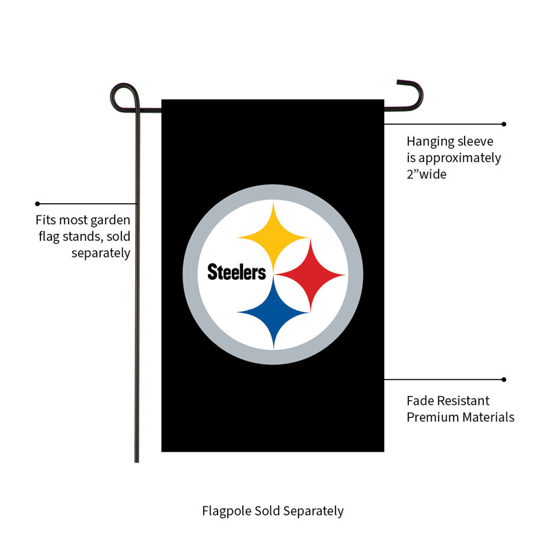 Applique Flag, Gar., Pittsburgh Steelers