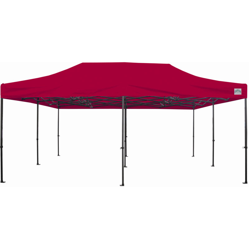 Abri de monstre 20 pi L 20 pi. D Auvent de tente de fête escamotable en aluminium, Rouge