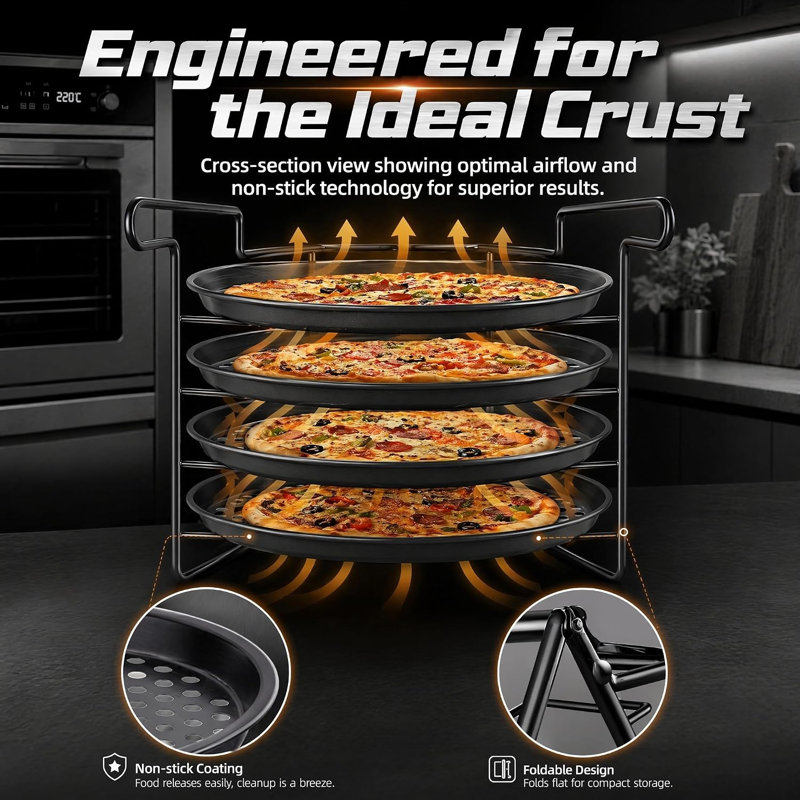 HONGKONGDISHUELECTRONICTECITED Pizza Baking Pan Metal 31.5cm Pizza Pan
