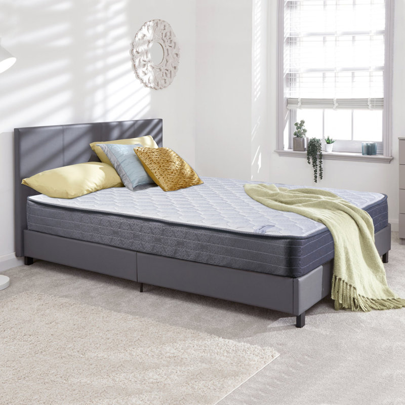 Matelas à ressorts blancs 8 po White Noise, Simple, Pas de sommier tapissier