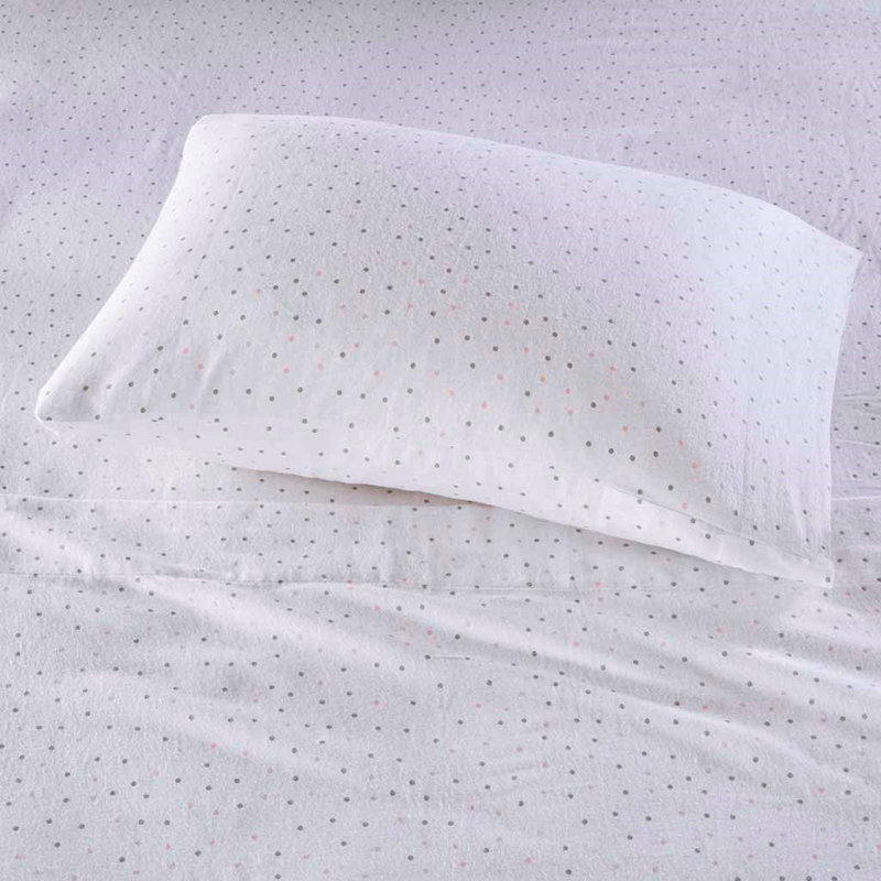Ensemble de draps en flanelle de coton Gracie Mills Atticus, Ensemble de draps pour lit simple TG avec 1 taie d