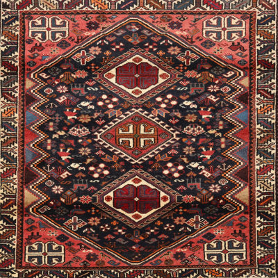 Tapis oriental marron / noir