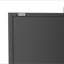 Armoire de rangement de 72 po de hauteur en acier noir avec grand comptoir, tablettes et crochets réglables, armoire robuste de style moderne-131019120-131019121