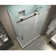 Coraline XL 56" - 60" W x 32" D x 80" H Frameless Rectangle Sliding Shower Enclosure, Frosted Glass