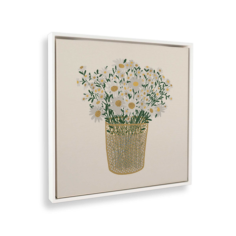 «Sweet as a Daisy» par Alisa Galitsyna, reproduction d'art sur toile, H 12 po x l 12 po x P 1,38 po, Noir