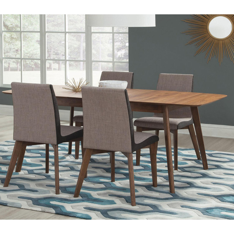 Ensemble de salle à manger extensible Keylianis en brun et gris, 5, Gris