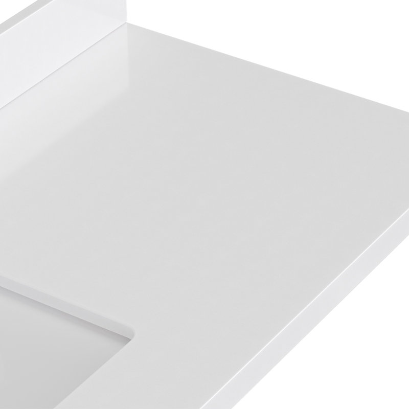 ARIEL Monroe 48 Single Sink Bathroom Vanity with Carrara Quartz Top, Oak, 66" - 67", Pure White Quartz