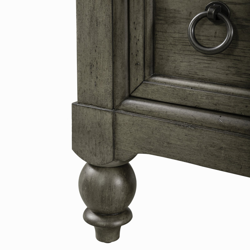 Ensemble de chambre avec lit-bateau, commode et miroir Aisja, Très grand, Ensemble de 5 pièces : lit, table de chevet, 2 c