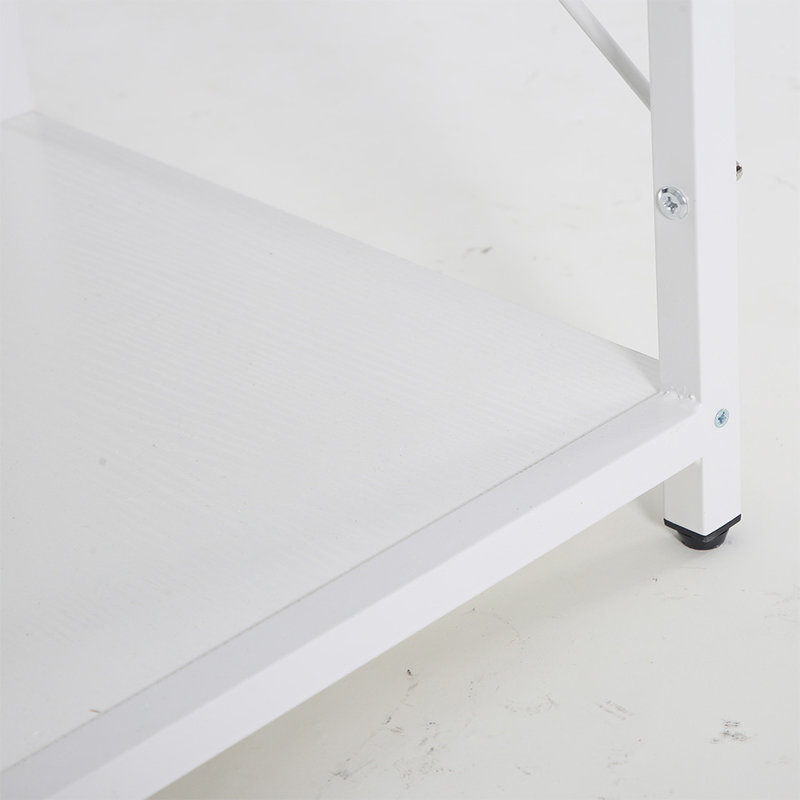 Étagère de cuisine avec tablettes de rangement, Blanc