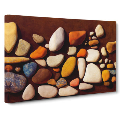 Fabulous River Pebbles - Wrapped Canvas