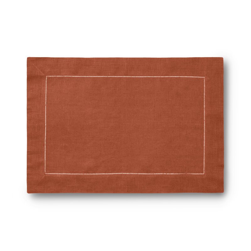 Festival Linen Rectangle Placemats, Paprika