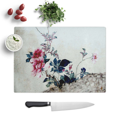 Glass Flowers by Yun Shouping Chopping Board