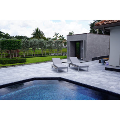Sunrise Outdoor Metal Chaise Lounge Set , Sunbrella Cushion Included