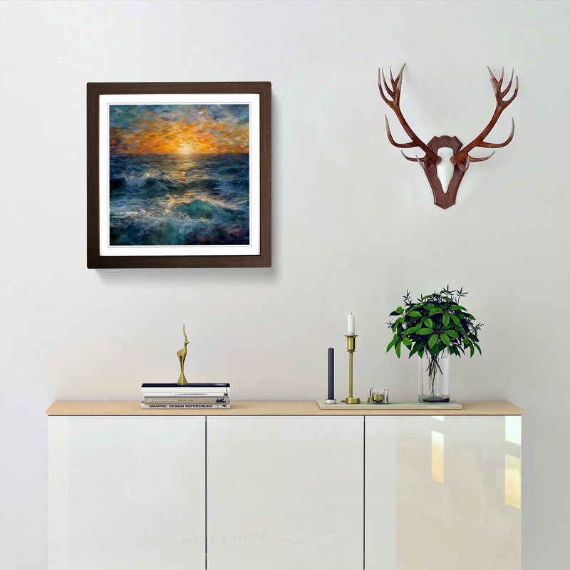 Ocean Impressionism - Framed Print, Walnut