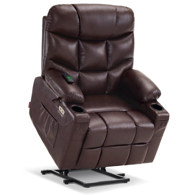 Adavia Regular Power Lift Recliner Chair, Faux Leather