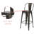 Rosenberry Counter Stool with Metal Frame-594290146-605868194