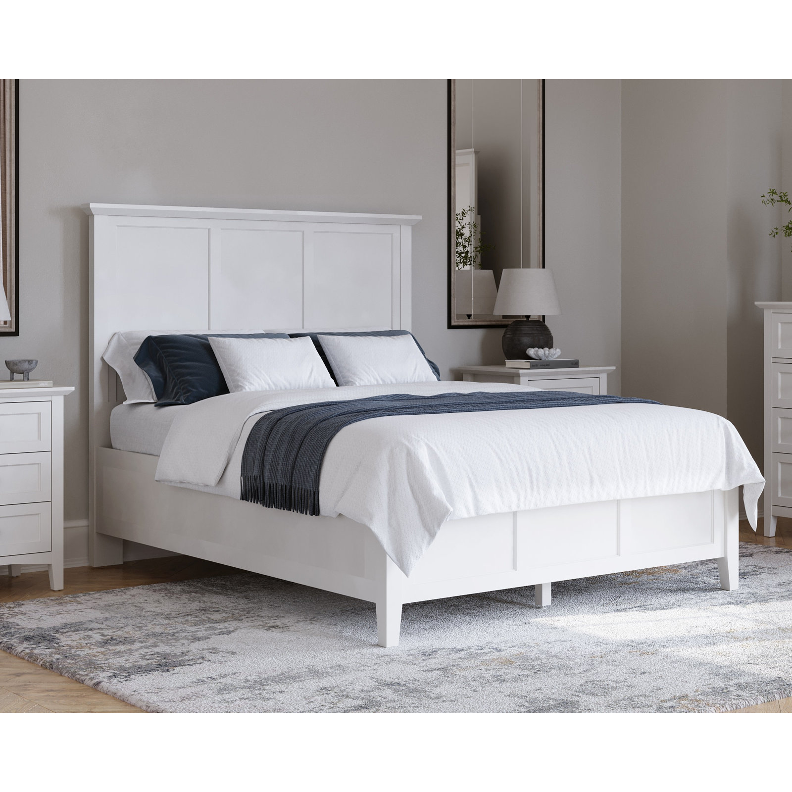 Renee Bed, King, White