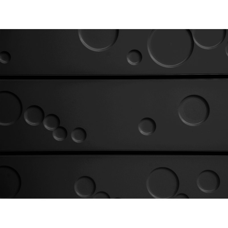 Bulles 24 po x 48 po, Noir