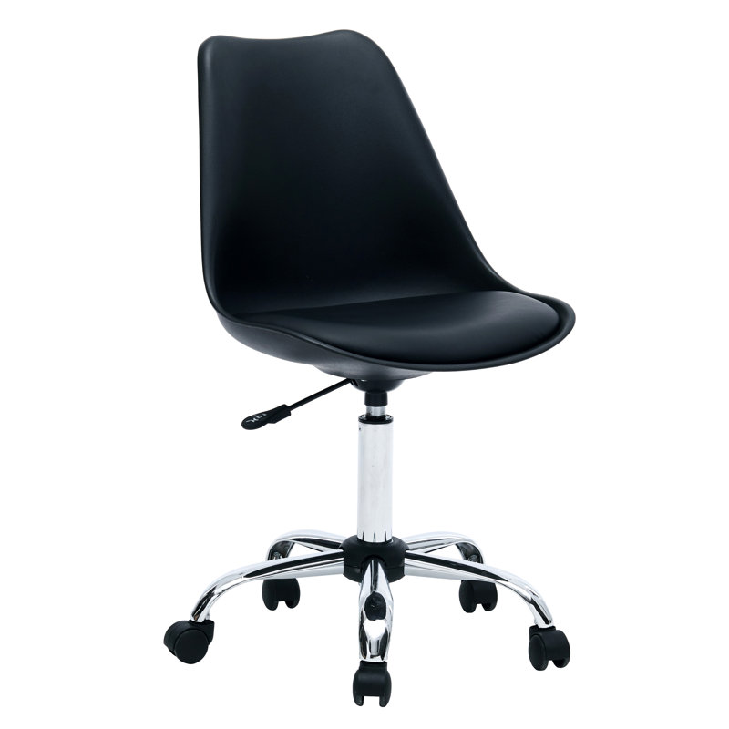 Noblitt Height Adjustable Swivel Office Chair, Black