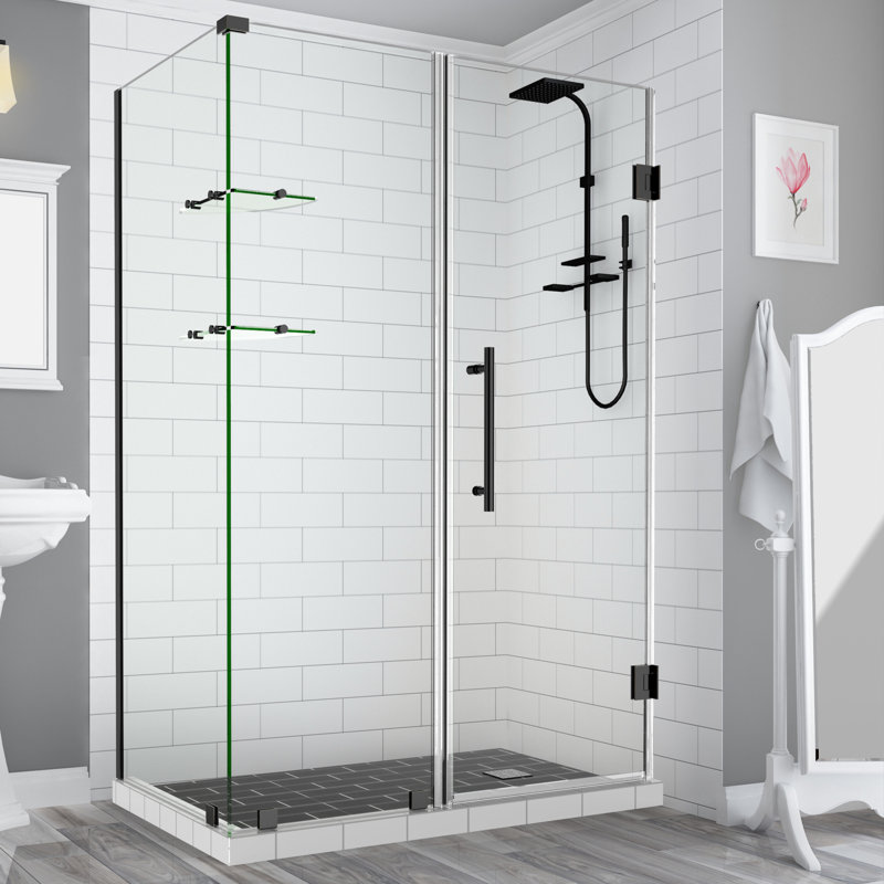 Cabine de douche rectangulaire à charnière 38 po x 72 po Bromley GS