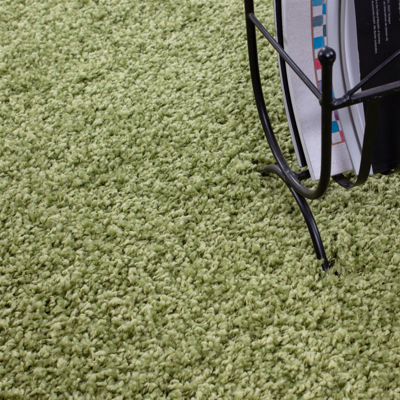Premium Green Area Rug, 4.6 x 6.6 Feet | 100% Polypropylene, 30 mm Pile Height, Antibacterial, Jute Underside | Durable & Easy to Clean, Ideal for Living Room, Bedroom, & Office Decor | Vacuum Safe, Non-Fading