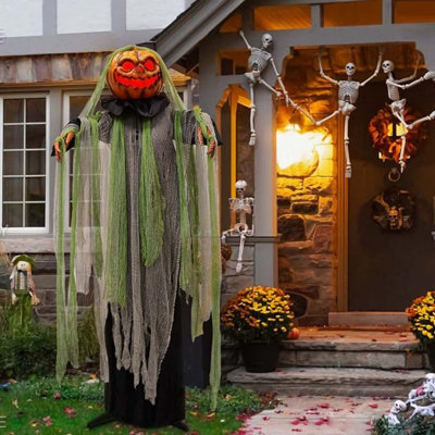 Halloween Decorations Outdoor - 6 Ft. Large Animated Root Of Evil Prop With Spooky Sound - Sound & Touch Activated Sensor - Animatronic Scary Props Decor For Home Party Indoor Outside Yard Decoration
