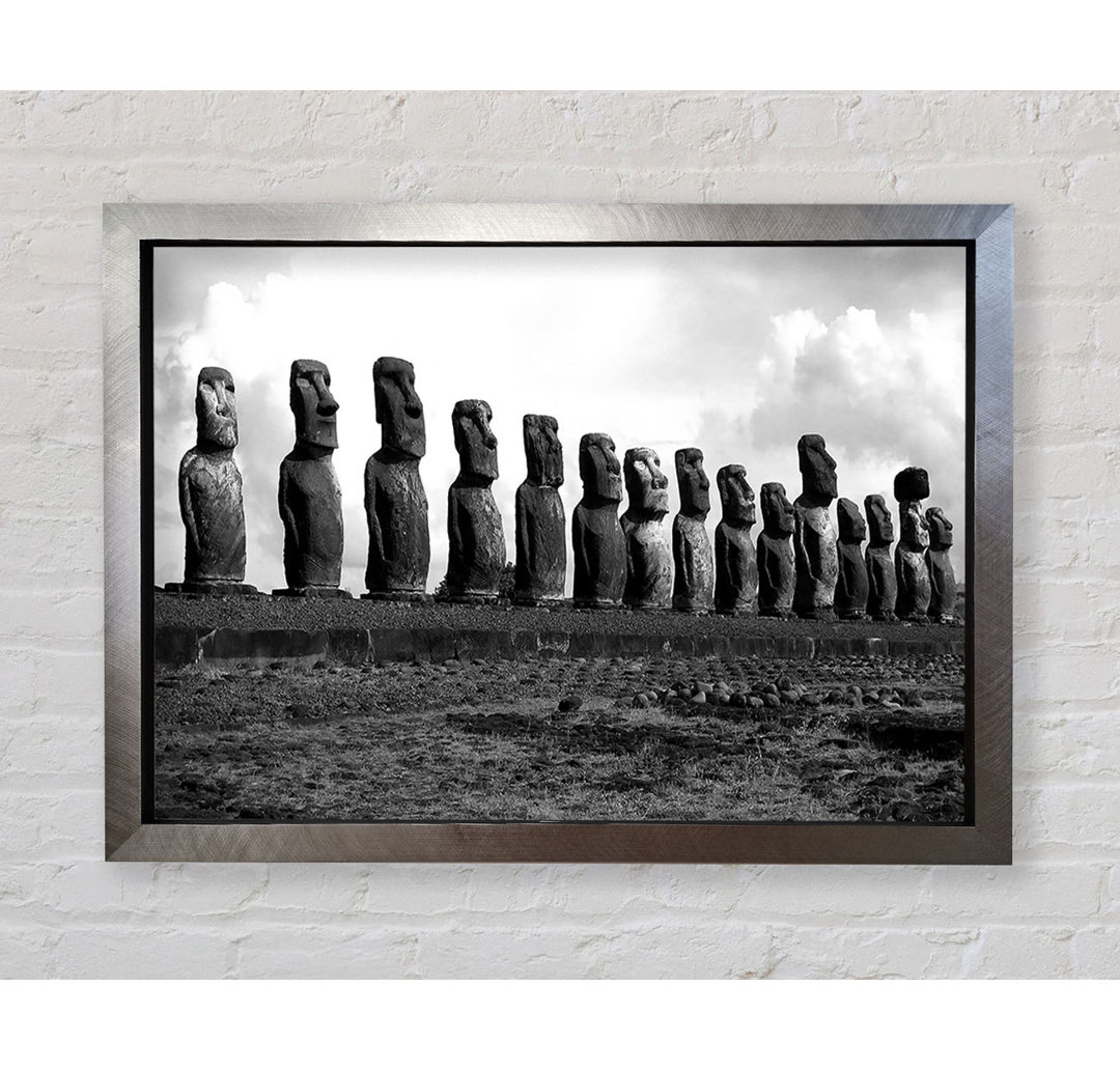 Gerahmtes Poster Easter Island Statues