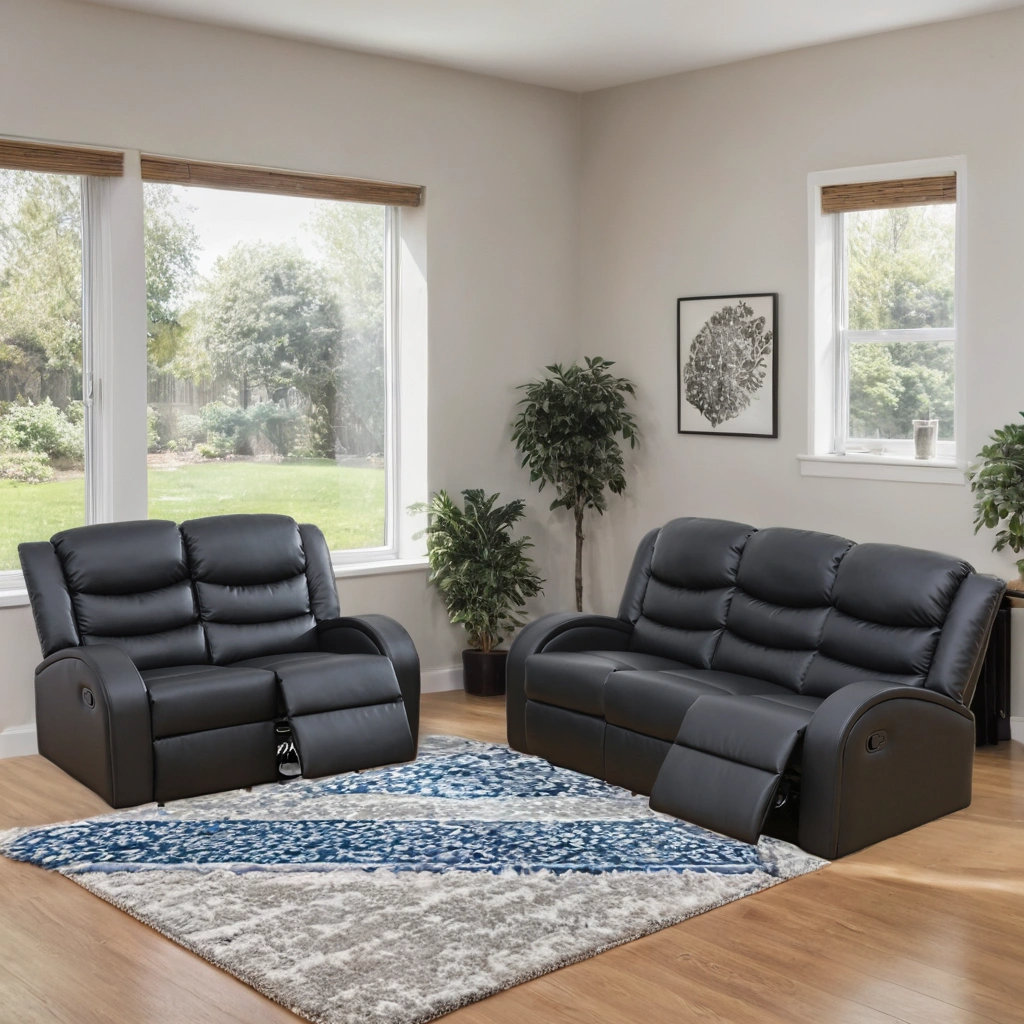 Latitude Run® 2-Piece Faux Leather Reclining Living Room Sofa Set | Wayfair