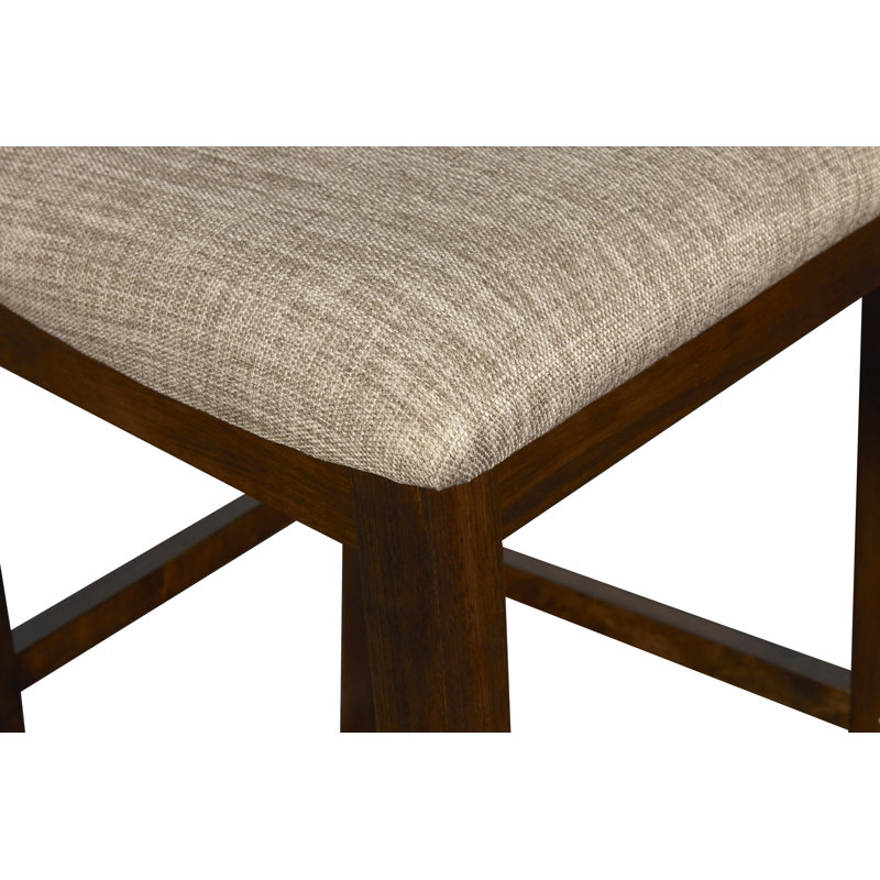 Ensemble de salle à manger Ziemer Jackins, Brun cerisier, H 36,25 po x L 42,25 po x l 42,25 po