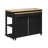 47" Kitchen Island with Extendable Dining Table, Power Outlet & Internal Storage Rack-129470392