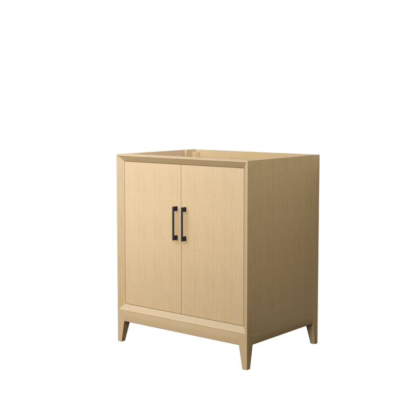 Base de meuble-lavabo simple autoportante 29,5 po Janna, Noir mat