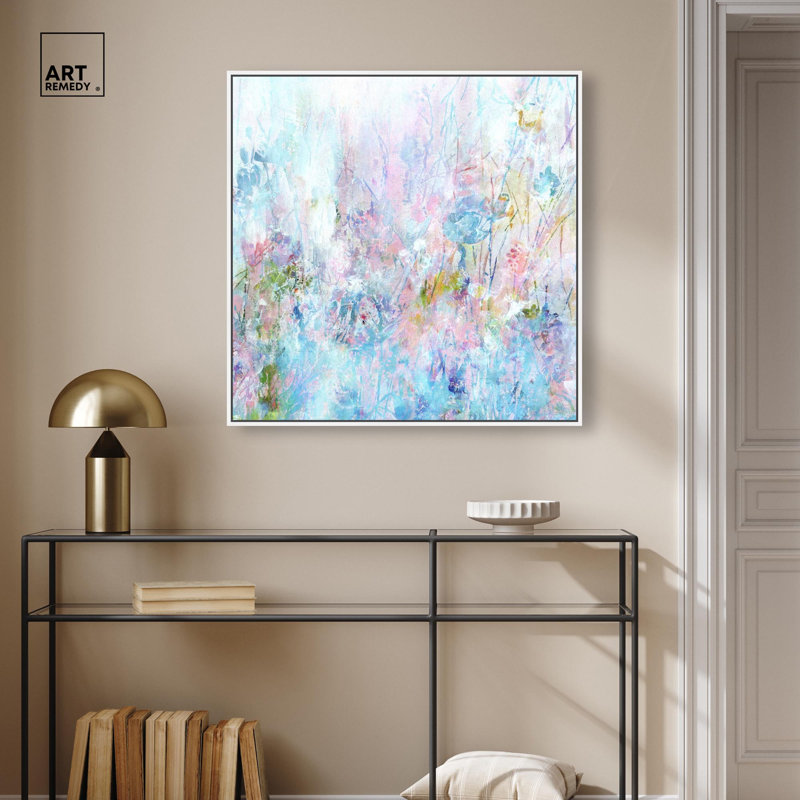 «Doll Memories - Summer Flora», reproduction murale sur toile par Art Remedy, cadre blanc, 30 x 30, H 31 po x l 31 po